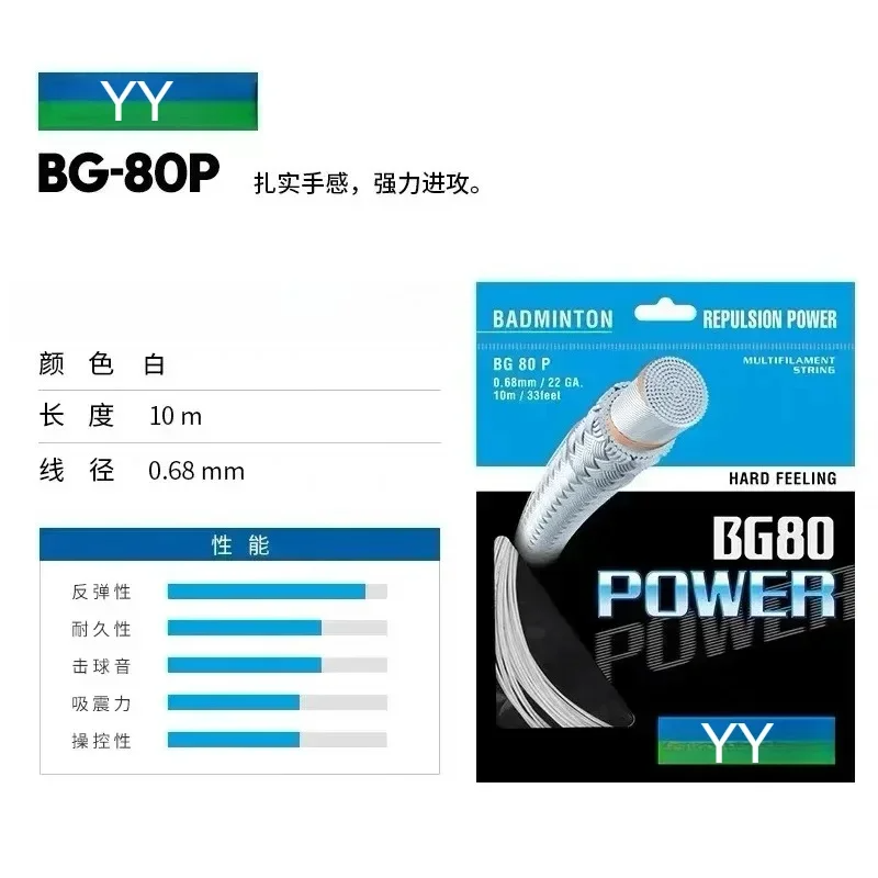 Badminton Yonex String - New YY Badminton Racket String BG80