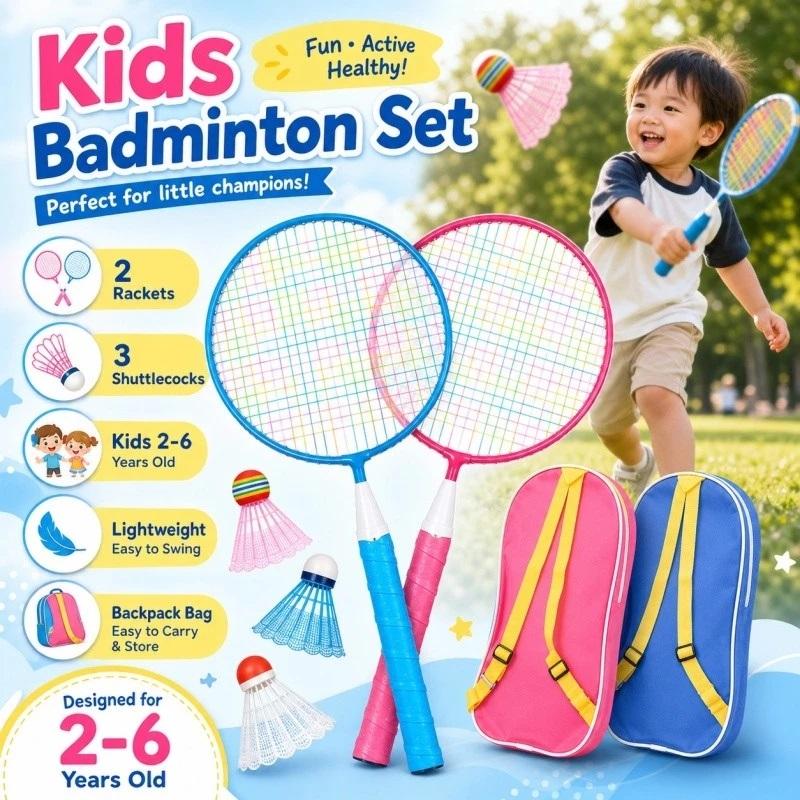 2Pcs Kids Badminton Rackets Wi - Badminton League review and price