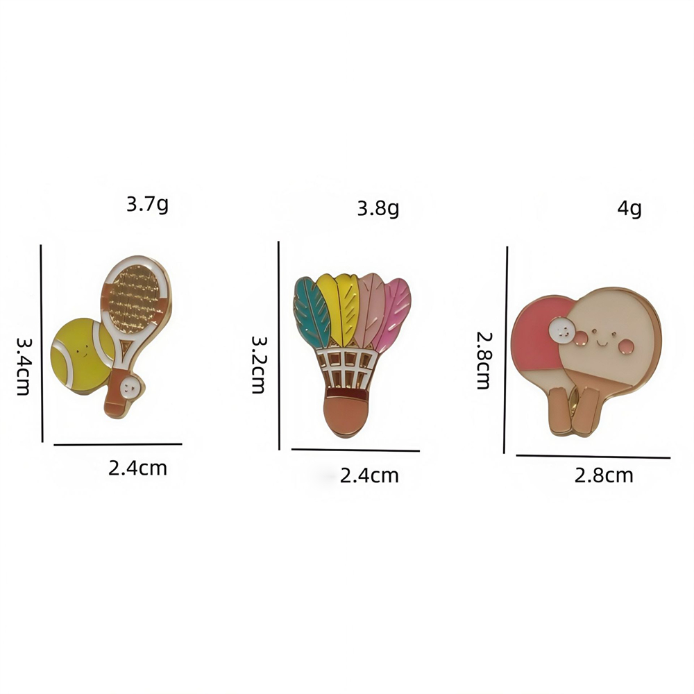 Zinc Alloy Brooches Stylish Ba - Badminton Logo review and price