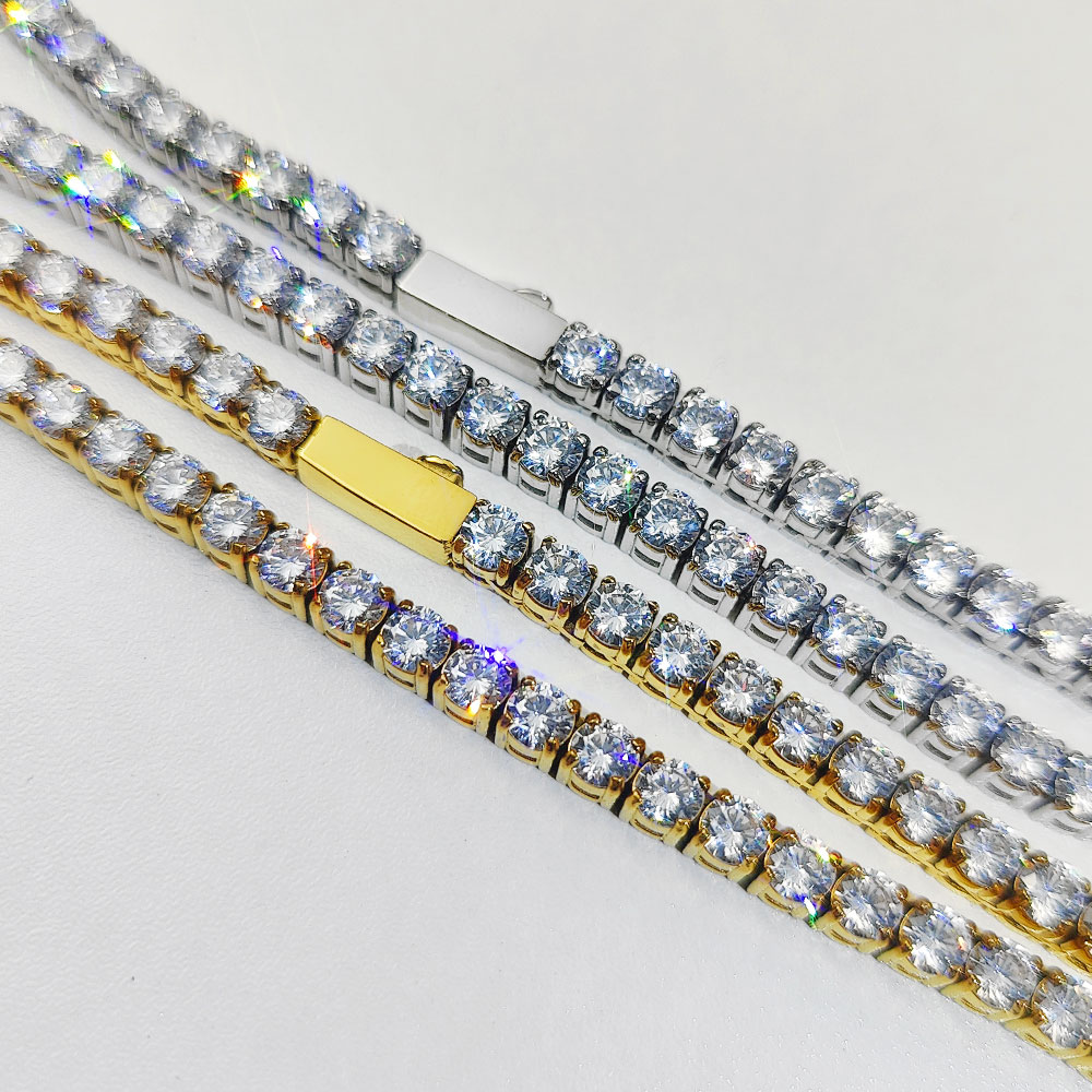 Hip Hop Jewelry 4mm Zircon Cha - Badminton Logo review and price