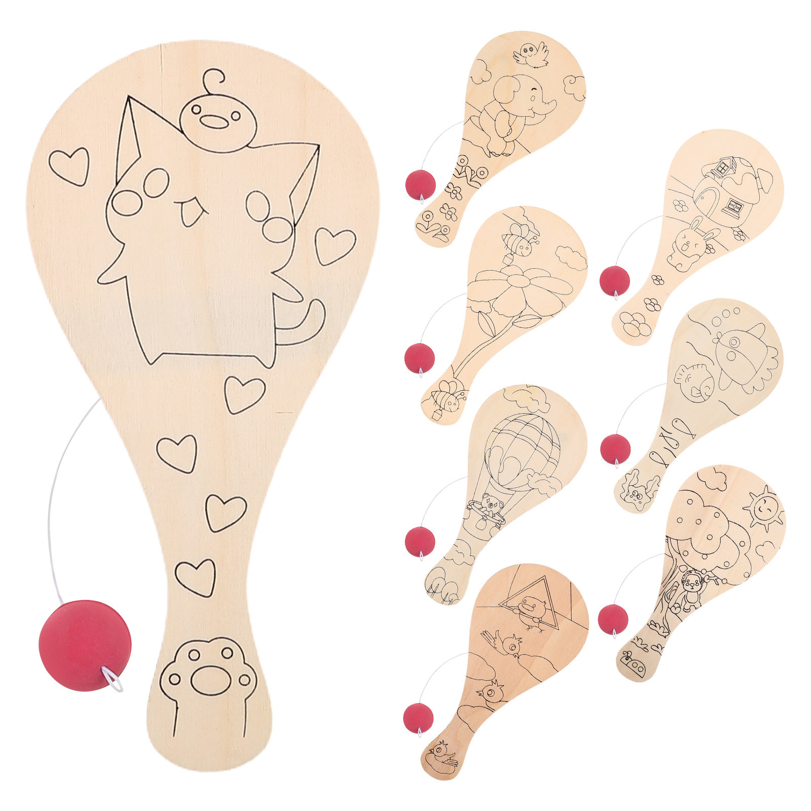 8Pcs DIY Wooden Paddle Craft f - Badminton League review and price