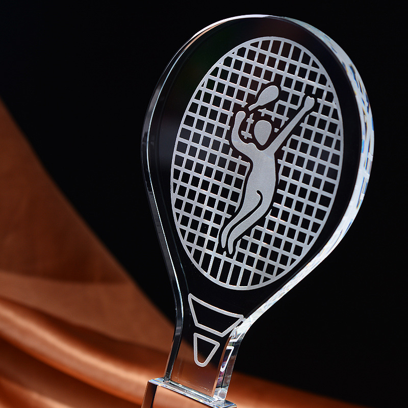 Customized Crystal Trophy Badm - Badminton Logo review and price